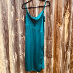 Elegant Teal Slip Dress